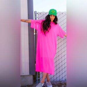 Dressed in La La Mesh dress + slip